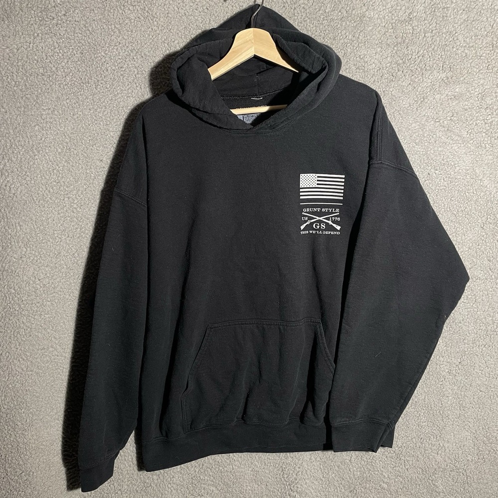 Grunt Style Hoodie Mens XL Black Survive The Art Of War Fleece Midweight